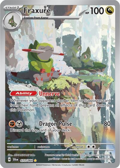Fraxure - 077 (SV: Shrouded Fable) Light Play Holofoil