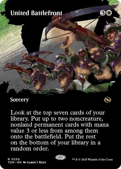 United Battlefront (Borderless) (Tarkir: Dragonstorm) Light Play