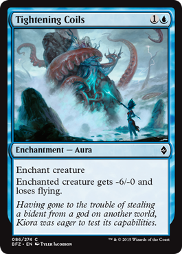 Tightening Coils (Battle for Zendikar) Medium Play Foil