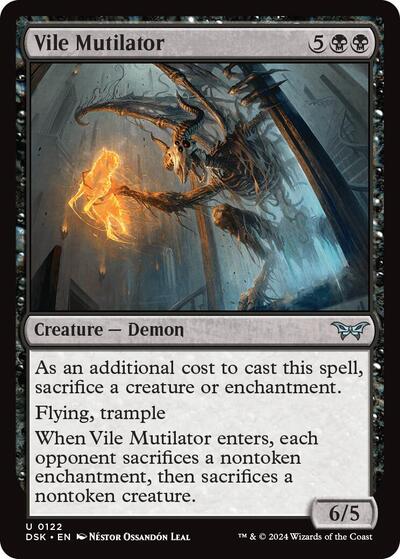 Vile Mutilator (Duskmourn: House of Horror) Light Play Foil