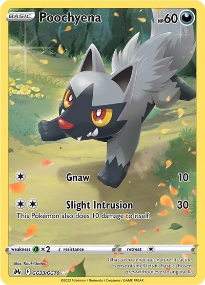 Poochyena (Crown Zenith: Galarian Gallery) Near Mint Holofoil