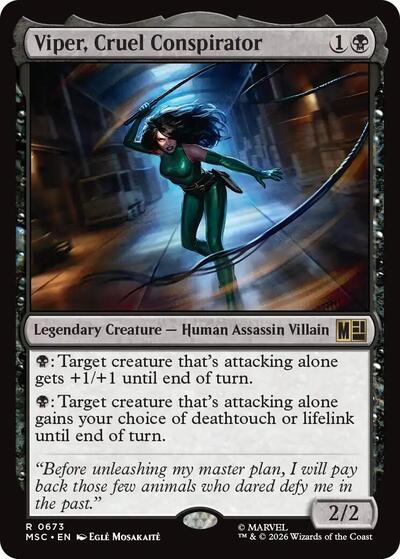 Viper, Cruel Conspirator (Commander: Marvel Super Heroes) Light Play