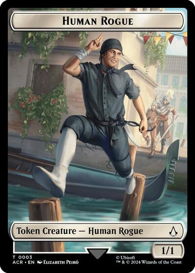 Human Rogue Token (Universes Beyond: Assassin's Creed) Light Play
