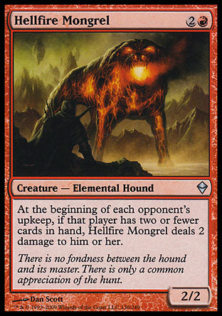 Hellfire Mongrel (Zendikar) Medium Play