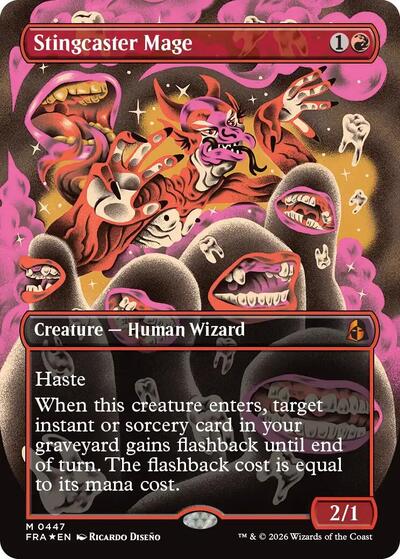 Stingcaster Mage (Borderless) (0447) (Reality Fracture) Light Play Foil