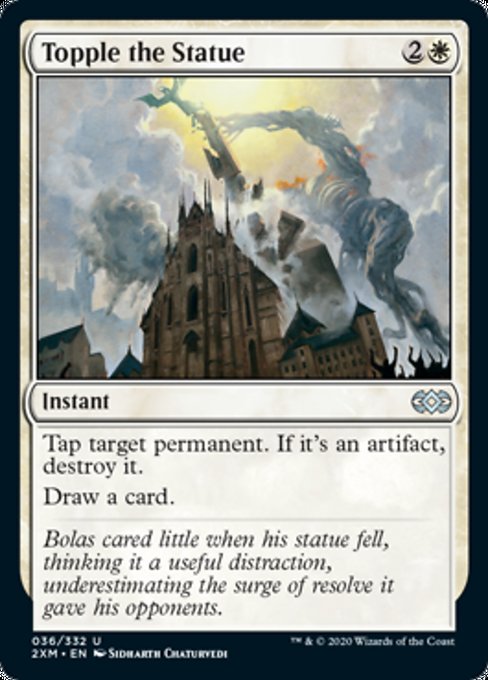 Topple the Statue (Double Masters) Light Play Foil