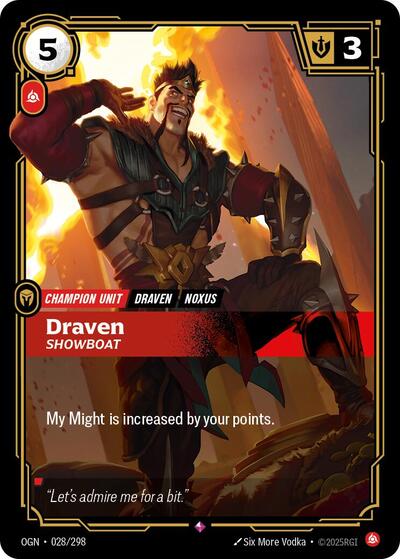 Draven Showboat (Origins) Light Play Foil