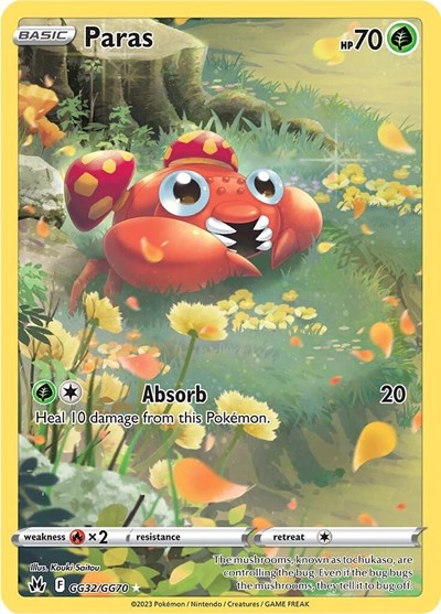 Paras (Crown Zenith: Galarian Gallery) Near Mint Holofoil