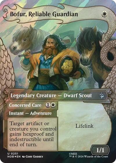 Bofur, Reliable Guardian (Showcase) (Surge Foil) (The Hobbit) Light Play Foil