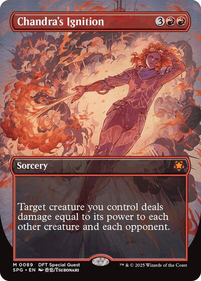 Chandra's Ignition (Borderless) (Special Guests) Light Play Foil