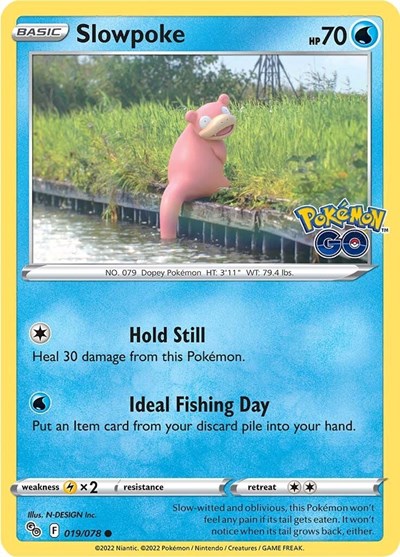 Slowpoke (Pokemon GO) Light Play Reverse Holofoil