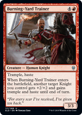 Burning-Yard Trainer (Throne of Eldraine) Light Play