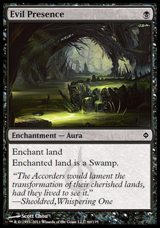 Evil Presence (New Phyrexia) Light Play