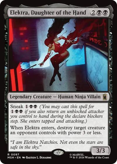 Elektra, Daughter of the Hand (Marvel Super Heroes) Light Play Foil