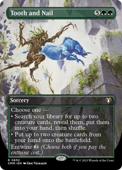 Tooth and Nail (Borderless) (Commander Masters) Light Play Foil
