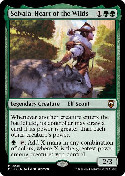 Selvala, Heart of the Wilds (Commander: Modern Horizons 3) Light Play