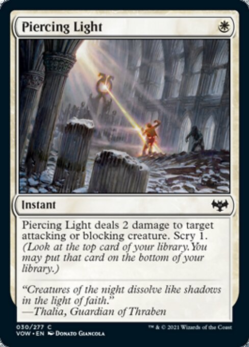 Piercing Light (Innistrad: Crimson Vow) Light Play