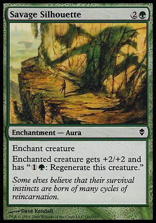 Savage Silhouette (Zendikar) Heavy Play