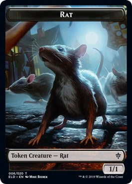 Rat Token (Throne of Eldraine) Light Play
