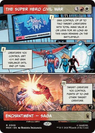 The Super Hero Civil War (Borderless) (Marvel Super Heroes) Light Play