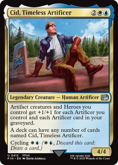 Cid, Timeless Artificer (0412) (Universes Beyond: FINAL FANTASY) Light Play Foil