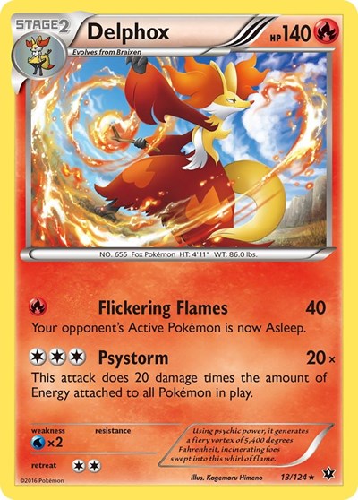 Delphox (XY - Fates Collide) Medium Play Holofoil
