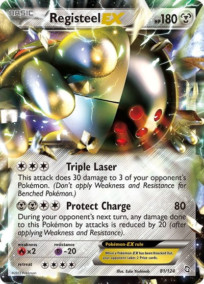 Registeel EX (Dragons Exalted) Damaged / Poor Holofoil