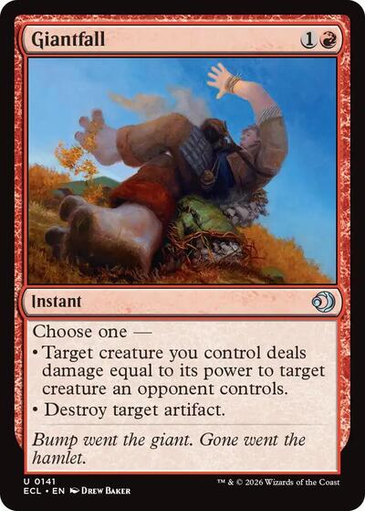 Giantfall (Lorwyn Eclipsed) Light Play Foil