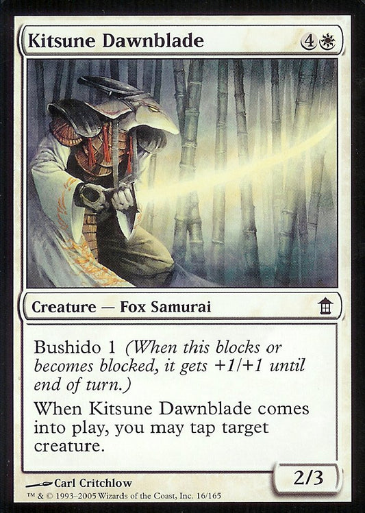 Kitsune Dawnblade (Saviors of Kamigawa) Light Play
