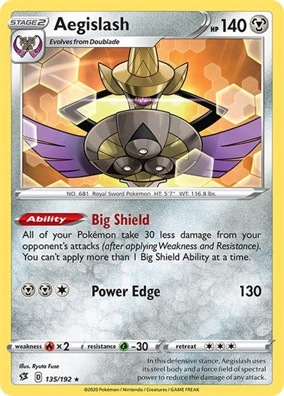Aegislash (SWSH02: Rebel Clash) Light Play