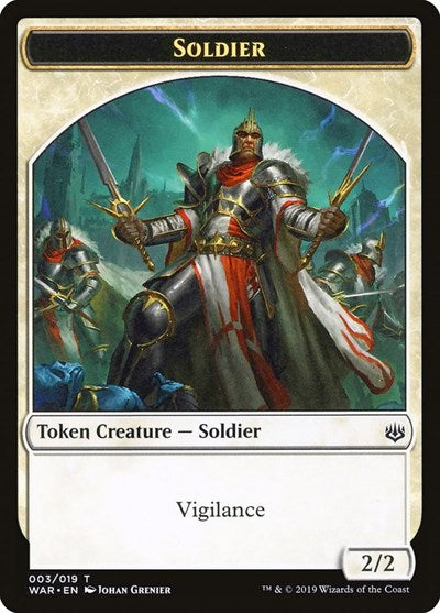 Soldier Token (War of the Spark) Light Play