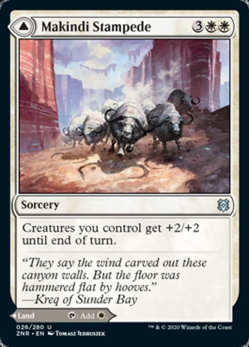 Makindi Stampede / Makindi Mesas (Zendikar Rising) Light Play
