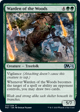 Warden of the Woods (Magic 2021 Core Set) Light Play