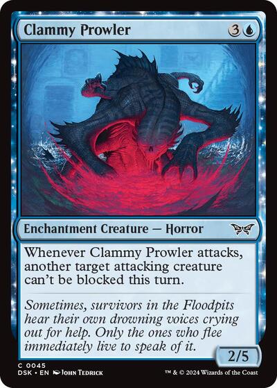 Clammy Prowler (Duskmourn: House of Horror) Light Play Foil