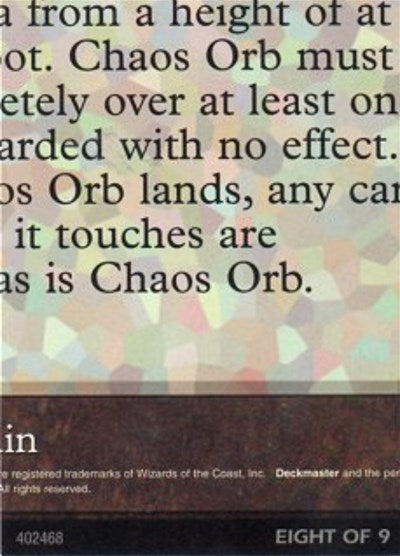 Chaos Orb (8 of 9) (Ultra Pro Puzzle Quest) (Media Promos) Light Play