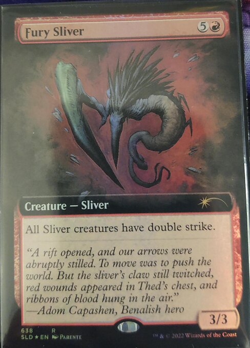 Fury Sliver (Extended Art) (Secret Lair) Light Play Foil