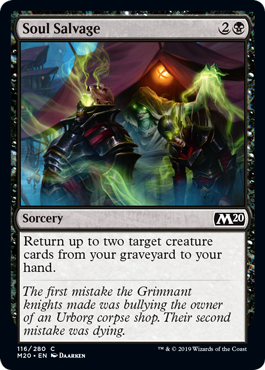 Soul Salvage (Magic 2020 Core Set) Light Play