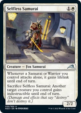 Selfless Samurai (Kamigawa: Neon Dynasty) Light Play