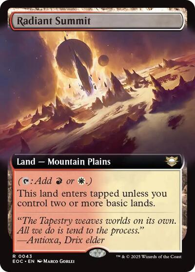 Radiant Summit (Extended Art) (Commander: Edge of Eternities) Light Play