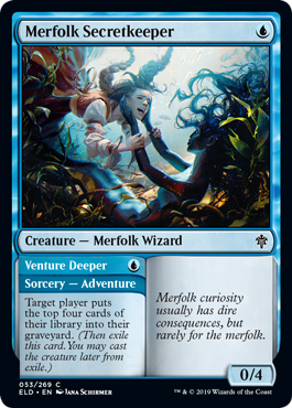 Merfolk Secretkeeper (Throne of Eldraine) Medium Play
