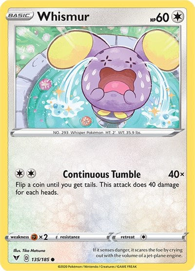 Whismur (SWSH04: Vivid Voltage) Light Play Reverse Holofoil