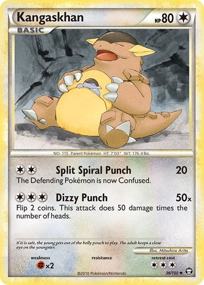 Kangaskhan (Triumphant) Damaged / Poor