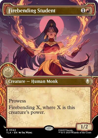 Firebending Student (Showcase) (Avatar: The Last Airbender) Light Play Foil