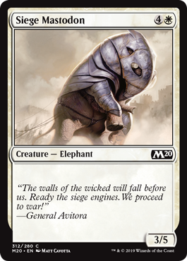Siege Mastodon (Magic 2020 Core Set) Light Play