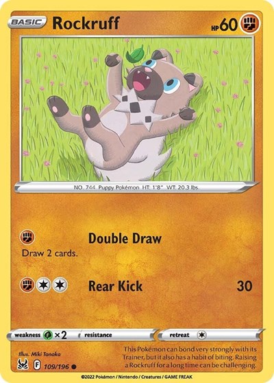 Rockruff (SWSH11: Lost Origin) Light Play Reverse Holofoil