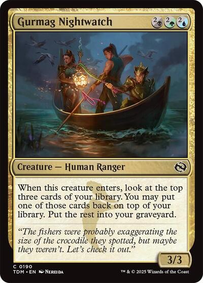 Gurmag Nightwatch (Tarkir: Dragonstorm) Light Play Foil