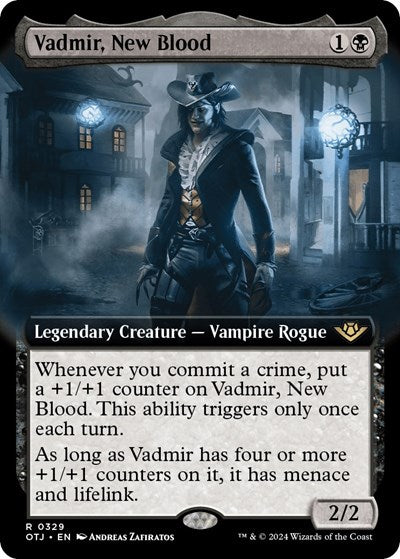 Vadmir, New Blood (Extended Art) (Outlaws of Thunder Junction) Light Play Foil