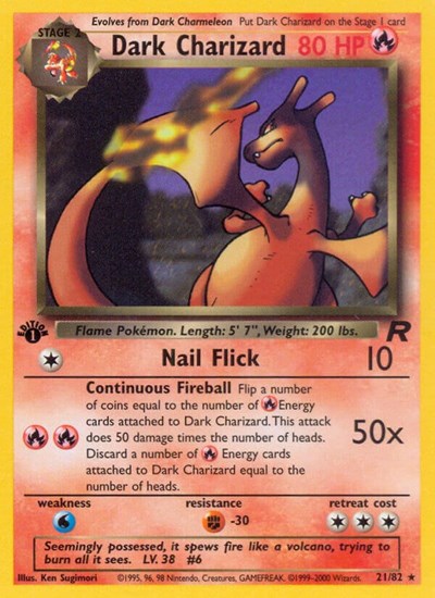 Dark Charizard (21) (Team Rocket) Damaged / Poor Unlimited