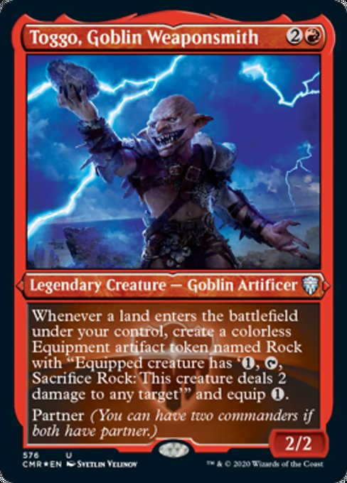 Toggo, Goblin Weaponsmith (Foil Etched) (Commander Legends) Light Play Foil