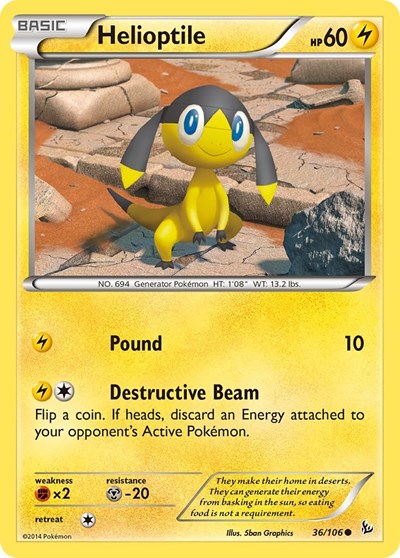 Helioptile (XY - Flashfire) Medium Play
